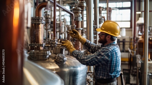 man working in a distillery