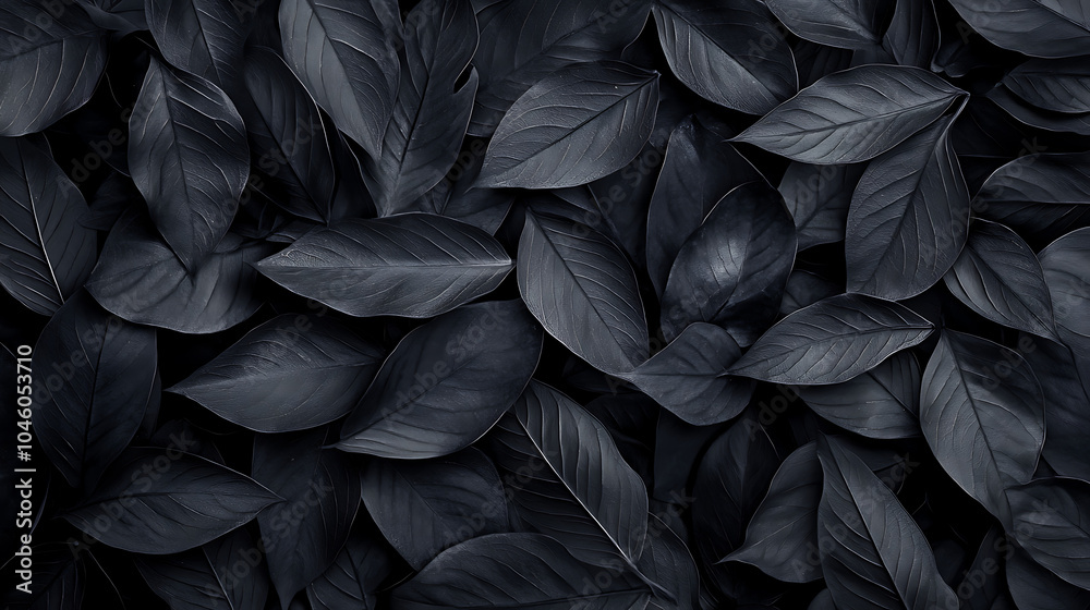 Textures of abstract black leaves for tropical leaf background Flat lay dark nature concept tropical leaf digital ai Textures of abstract black leaves for tropical leaf background Flat lay dark nature concept tropical leaf digital ai