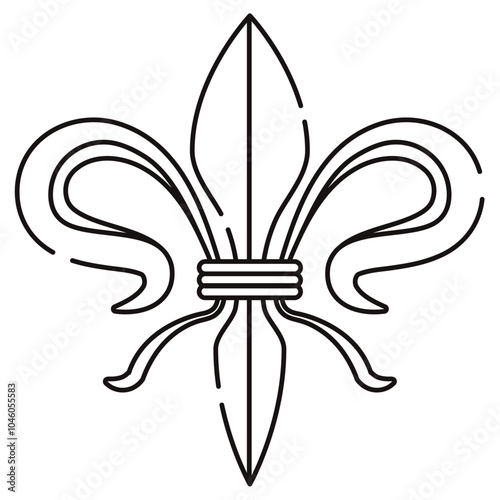 Fleur de lys coat of arms symbol icon Vector