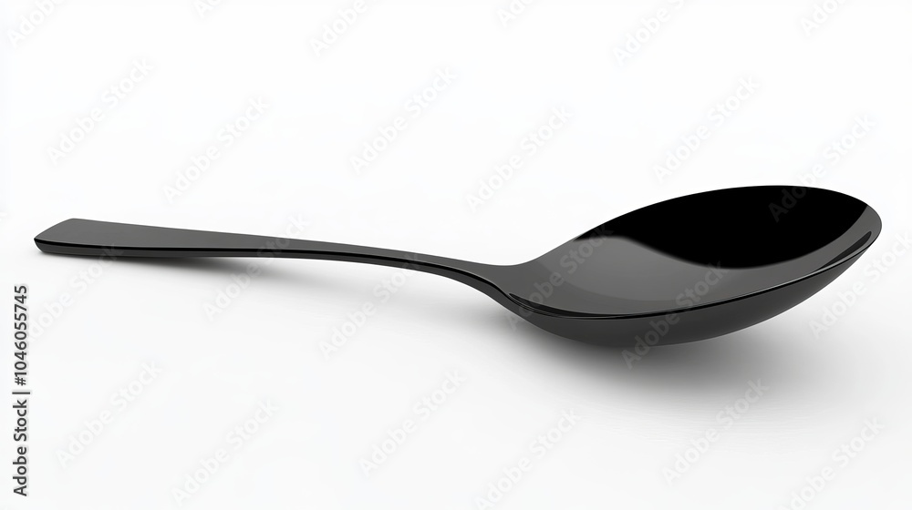 A spoon placed on a white background, suitable for food-related uses A spoon placed on a white background, suitable for food-related uses