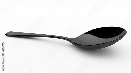 A spoon placed on a white background, suitable for food-related uses