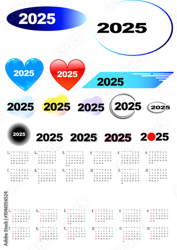 2025年カレンダー、タイトル