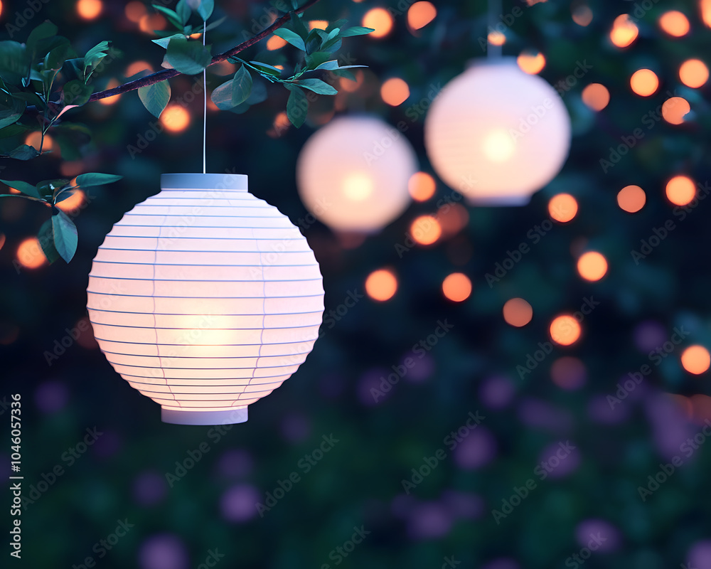 Fototapeta premium Serene lanterns glow