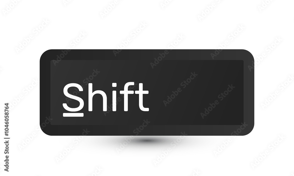 3d icon shift computer key button on white background new idea design vector 3d icon shift computer key button on white background new idea design vector