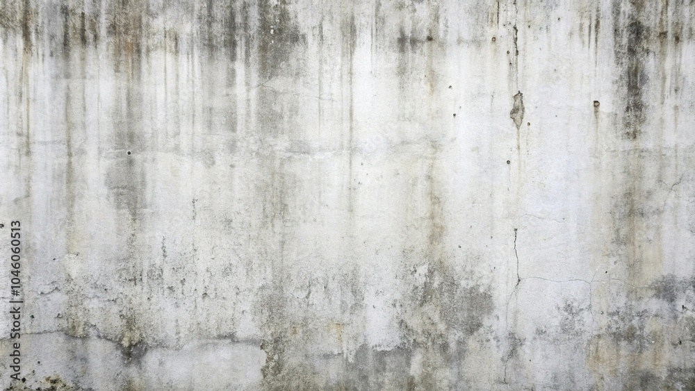 Obraz premium Weathered concrete wall with gray stains and streaks