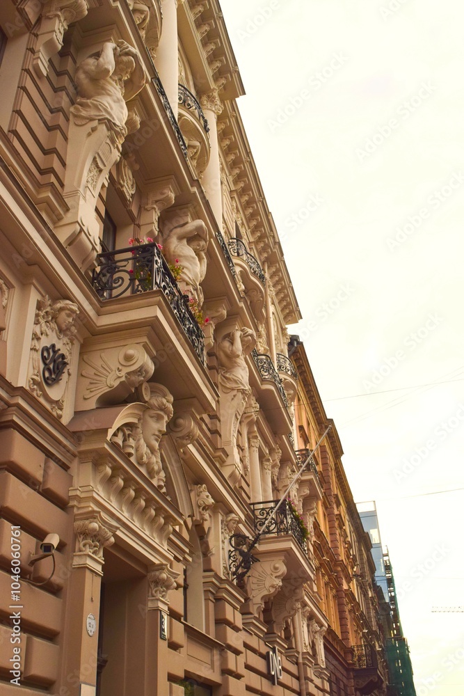 The jugendstil architecture in Riga, Latvia The jugendstil architecture in Riga, Latvia