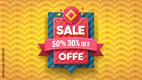 Flash sale promotional sticker template