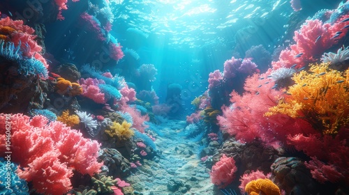 Vibrant Coral Reef Underwater