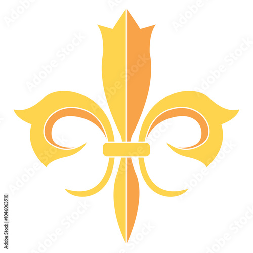 Fleur de lys coat of arms symbol icon Vector