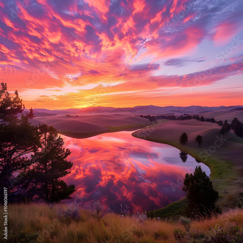 JG Photography's Mesmeric Sunset Landscape: A Showcase of Vibrancy and Quiet Solitude Against Nature's Backdrop