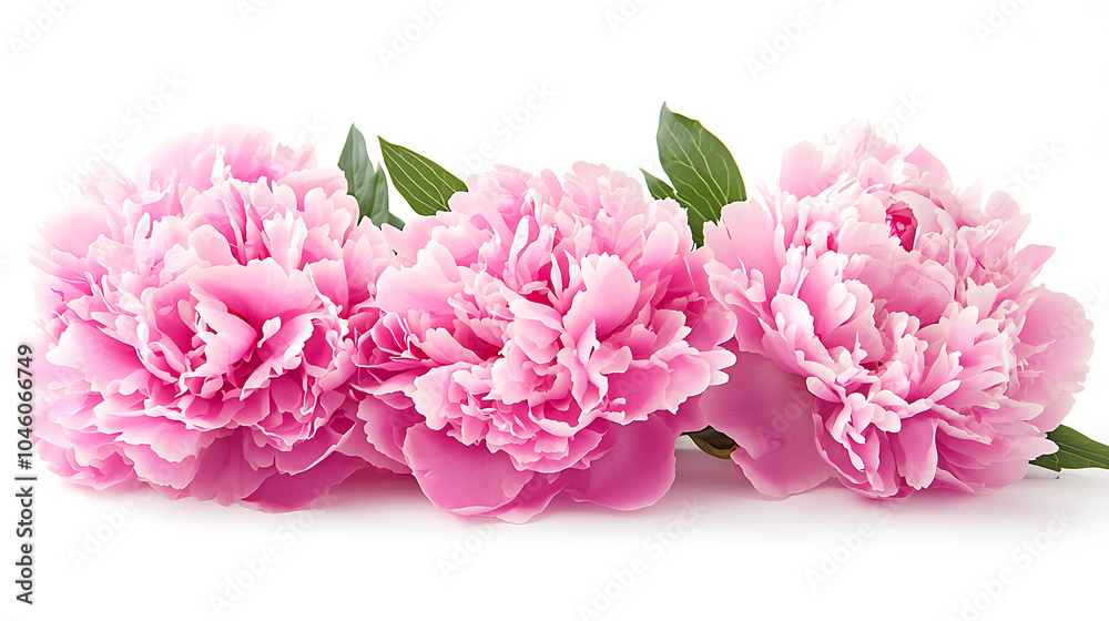 peony flowers isolated on white peony flowers isolated on white