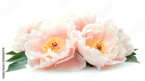 peony flowers isolated on white