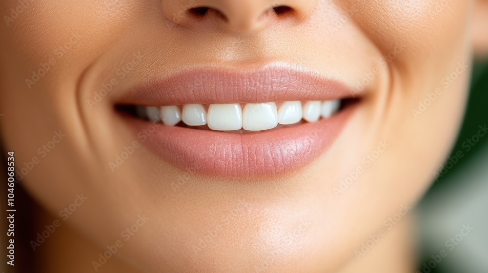 Detailed image of a person's smile, highlighting white and healthy teeth, reflecting beauty standards and dental care importance in modern society. Detailed image of a person's smile, highlighting white and healthy teeth, reflecting beauty standards and dental care importance in modern society.