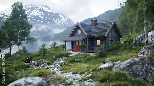 A Quaint Wooden Cottage in the Jungle
