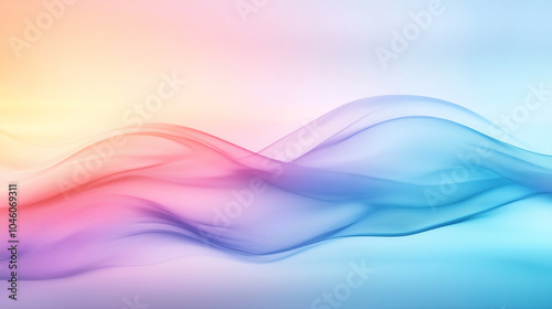 Flowing abstract composition with gentle pastel colors