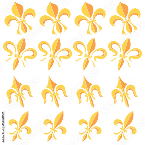 Fleur de lys symbol pattern background Vector photo