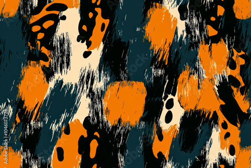 Abstract irregular brush spots, abstract wild animal skin print.