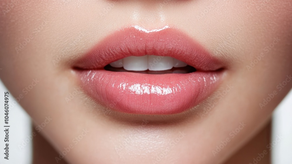 Close-Up of Glossy Lips Close-Up of Glossy Lips