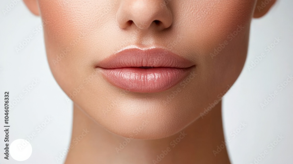 Obraz premium Close-Up of Smooth Lips and Skin