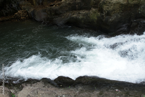 waterfall on the rocks