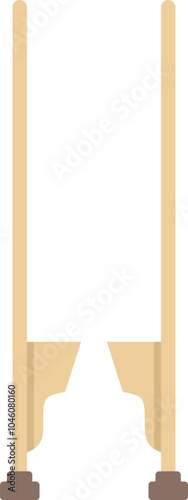 This icon features a pair of wooden stilts used for walking in circus performances and other entertainment