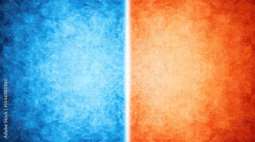 Fototapeta premium Abstract textured background with blue and orange gradient colors for artistic design.