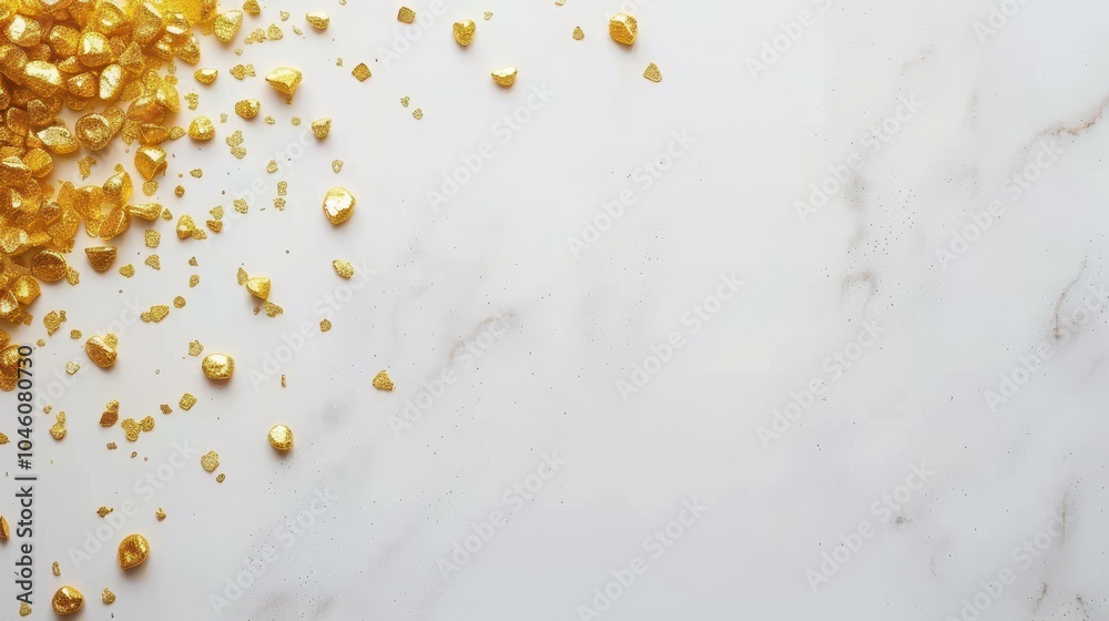 Elegant white marble with stunning gold veins creates a luxurious backdrop, perfect for any stylish interior design. Elegant white marble with stunning gold veins creates a luxurious backdrop, perfect for any stylish interior design.