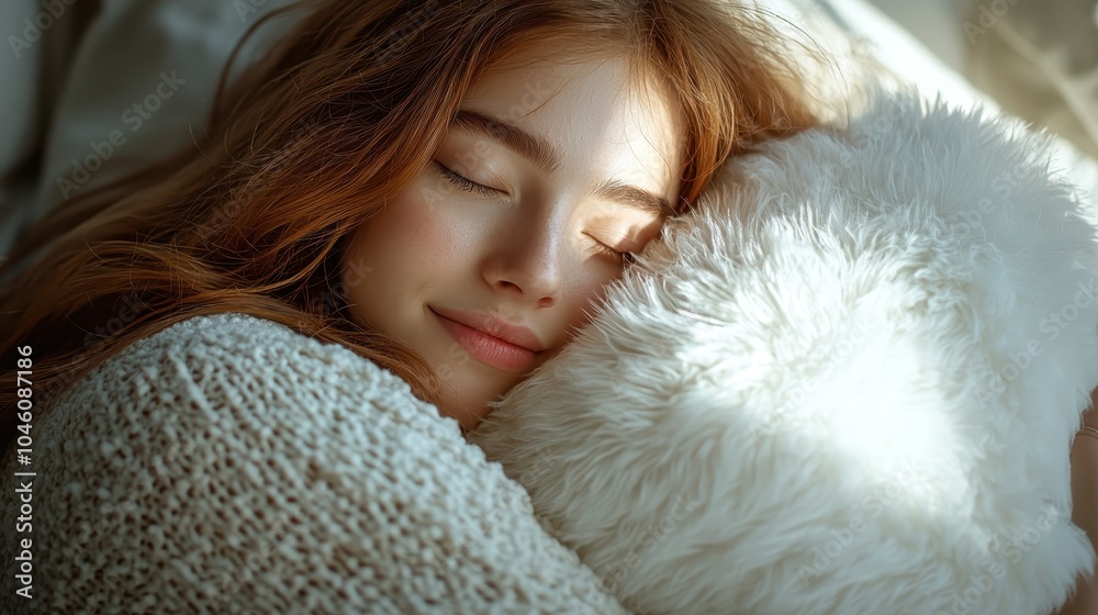 A serene moment of rest embracing comfort and tranquility in everyday life captured in soft light and gentle embrace of a cozy pillow A serene moment of rest embracing comfort and tranquility in everyday life captured in soft light and gentle embrace of a cozy pillow