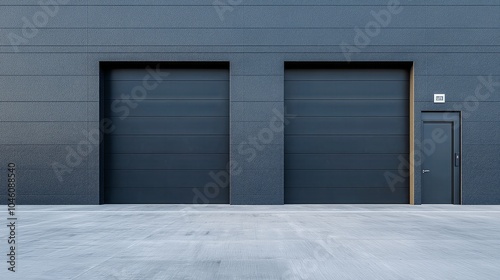 modern warehouse doors with door in the warehouse in the warehouse