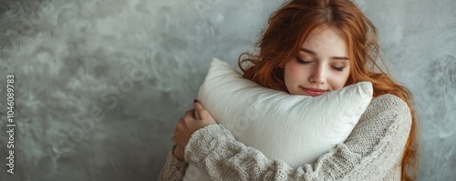 A cozy moment embracing comfort with a soft pillow in a relaxed atmosphere
