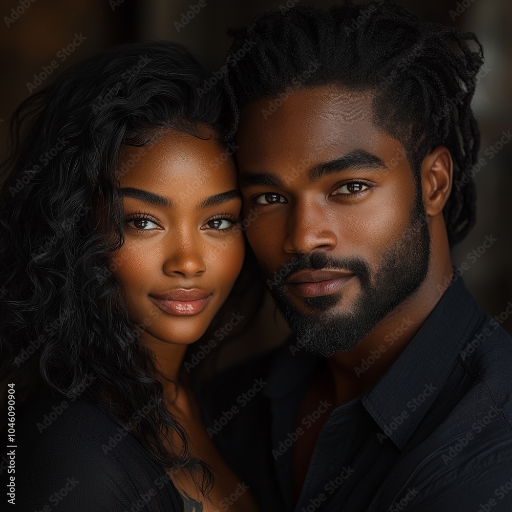 Black Man and Woman with Locs Embracing, Love Story Photos, Great for Book Covers Black Man and Woman with Locs Embracing, Love Story Photos, Great for Book Covers