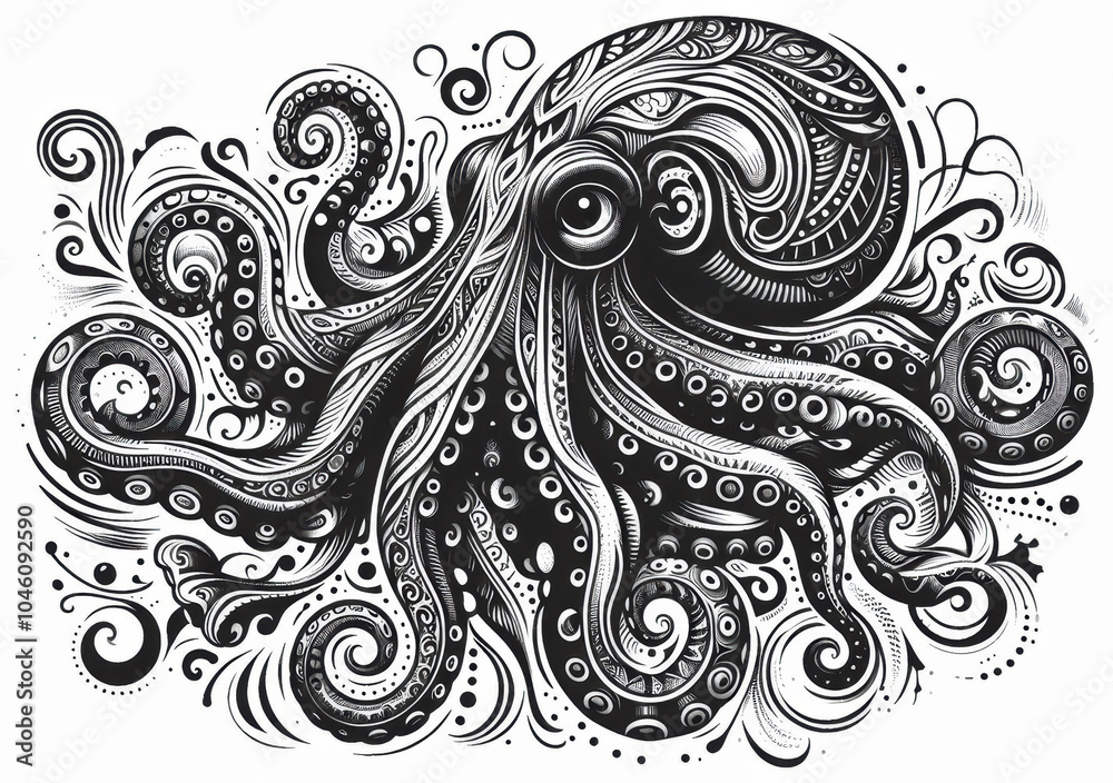 TRIBAL TATOO トライバル タトゥ 刺青 和柄 蛸 octopus TRIBAL TATOO トライバル タトゥ 刺青 和柄 蛸 octopus