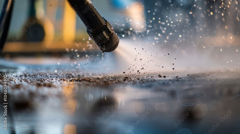 Pressure Washing Water Droplets Pressure Washing Water Droplets