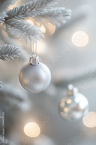 Christmas decorations on a Christmas tree