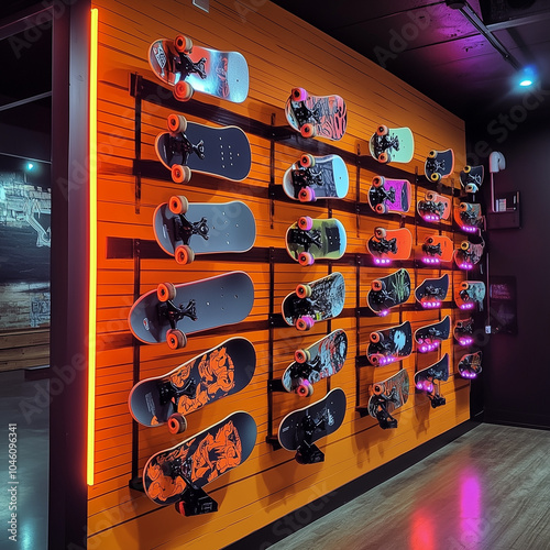 Store Your Skateboards in Style with Our Hip and Trendy Aluminum Orange Rack