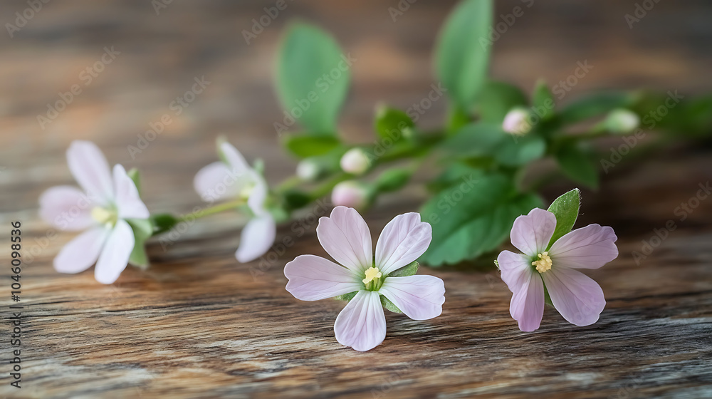 smallanthus sonchifolius isolated on a wooden table