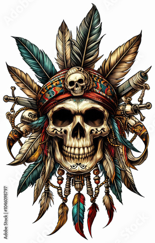 TRIBAL TATOO トライバル タトゥ 刺青 和柄 ドクロ 
 海賊 インディアン