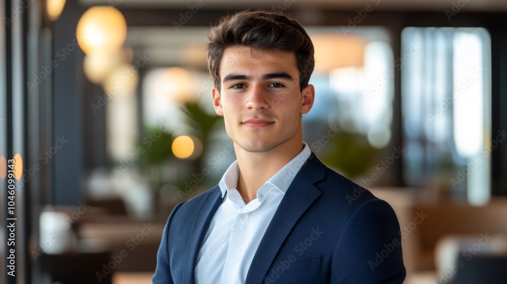 Young Professional in Modern Office Environment Young Professional in Modern Office Environment