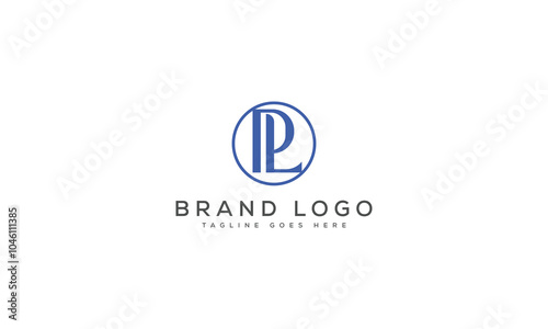 letter pl logo design vector template design for brand.