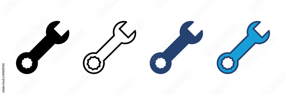 Wrench icon vector. repair icon vector. tools icon vector Wrench icon vector. repair icon vector. tools icon vector