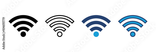Wifi icon vector. signal vector icon. Wireless  icon vector