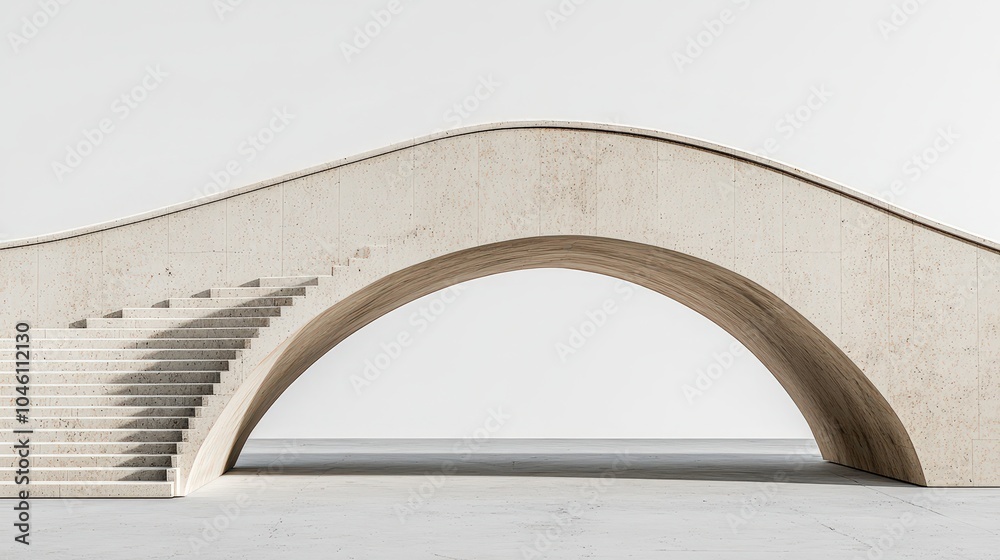 Modern Pedestrian Bridge Design Concept Mockup Modern Pedestrian Bridge Design Concept Mockup