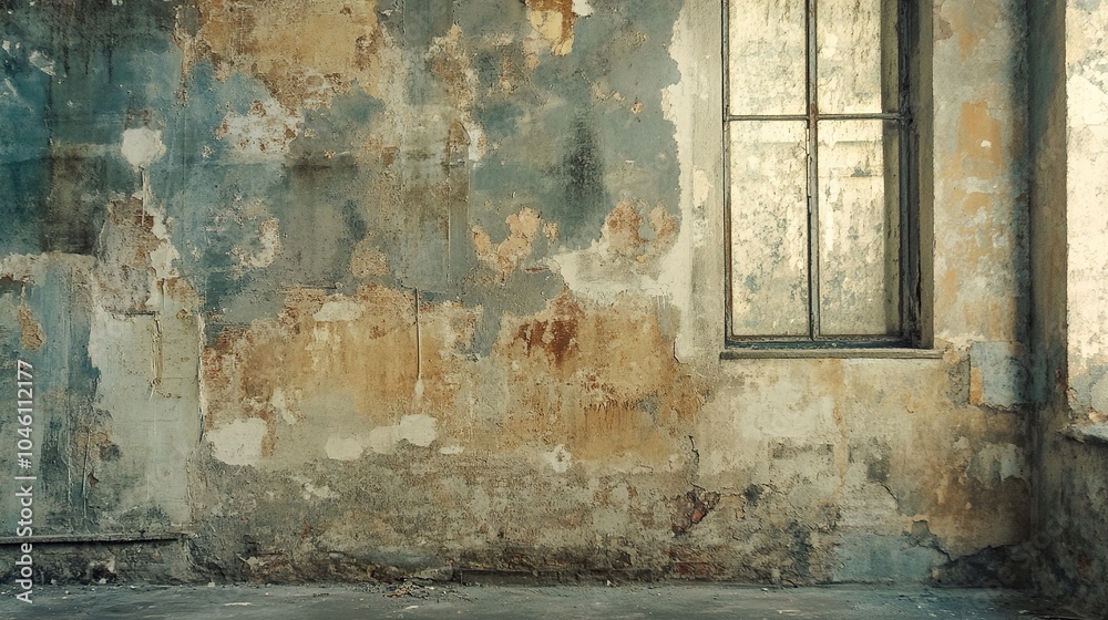 Weathered Wall with Window - Abandoned Building Texture Weathered Wall with Window - Abandoned Building Texture