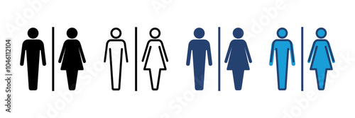 Toilet icon vector. restrooms icon vector. bathroom sign. wc, lavatory