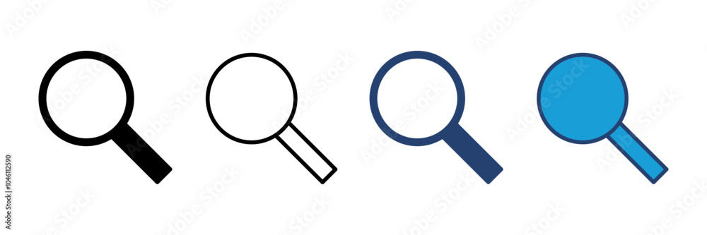 Search icon vector. search magnifying glass icon Search icon vector. search magnifying glass icon