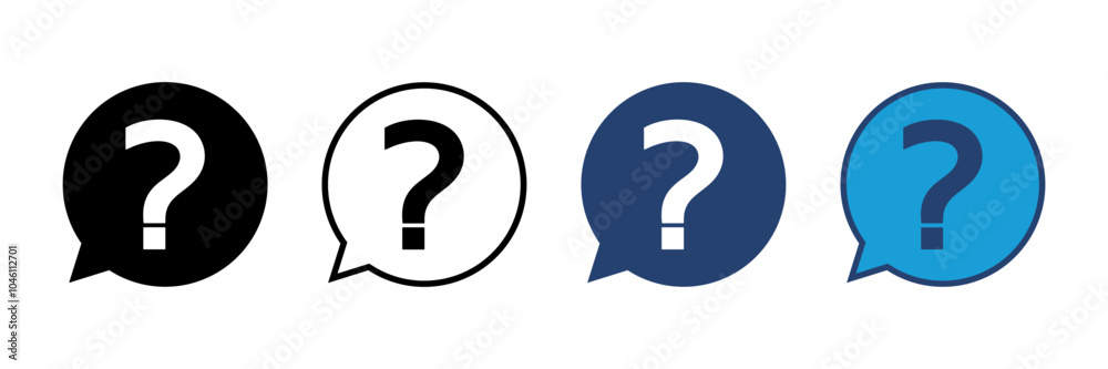 Question icon vector. question mark icon vector. Question icon vector. question mark icon vector.