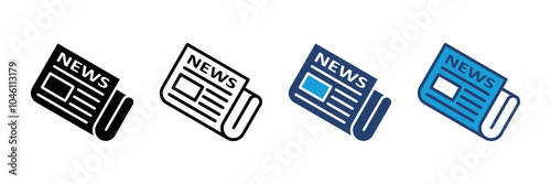 Newspaper icon vector. news paper vector sign