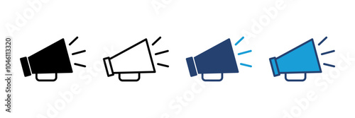 Megaphone icon vector. Loudspeaker icon vector.