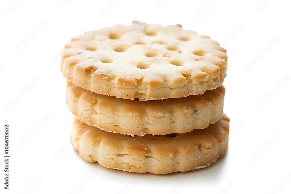 Homemade shortbread cookie on white background Homemade shortbread cookie on white background