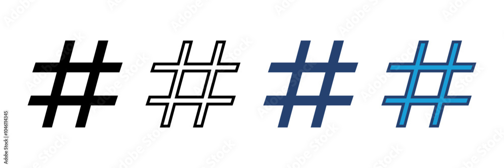 Fototapeta premium Hashtag icon vector. hashtag symbol